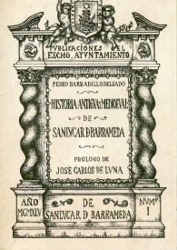 Historia antigua y medioeval de Sanlúcar de Barrameda. 