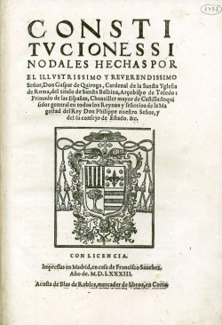 Constituciones Sinodales (del Arzobispado de Toledo). 