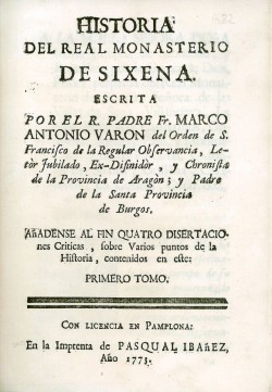 Historia del Real Monasterio de Sixena (con lo expurgado por la Inquisición). 
